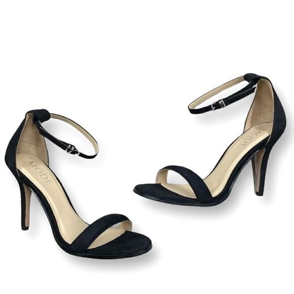 🔴2 for 130🔴 Mode Collective sandal heel Daria black suede, size 41, US 10 - Picture 2 of 15